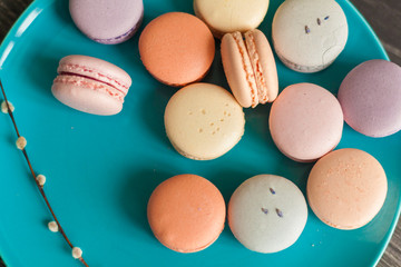 Beautiful Multicolored Macarons