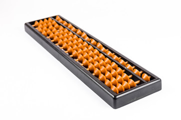 vintage abacus isolated on white background