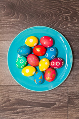 Easter Eggs on the plate