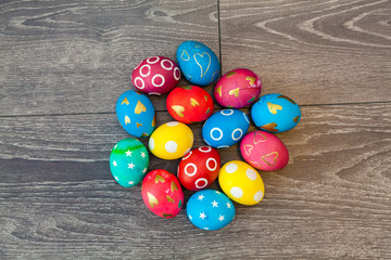 Easter Eggs on the plate