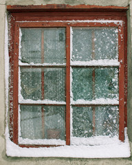  window in the snow