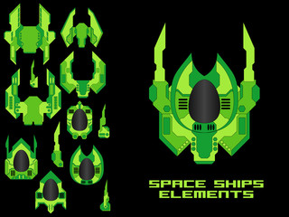 Vector Game Spaceship Creation Kit
