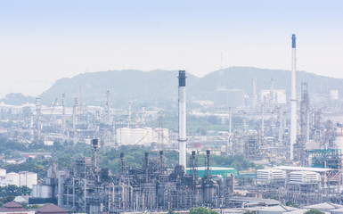 Fototapeta premium Light of petrochemical industry power station