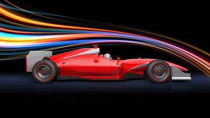 Obraz na płótnie Canvas Formula race red car