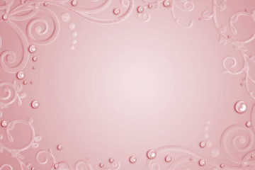 Abstract pink background with drops, swirl