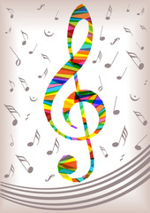music notes clef 