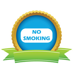 Gold no smoking logo