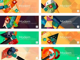 Modern flat design infographic banners