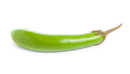 green eggplant isolated on white background