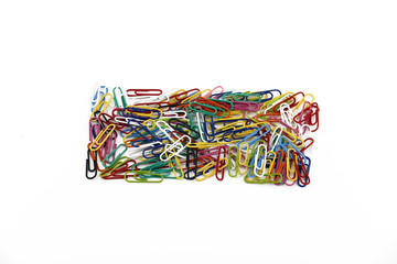 clourful rectangle paperclips