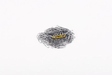Paperclips silver with yellow