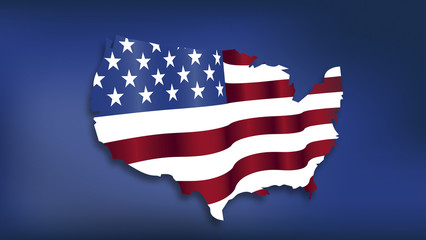 Feiertag, Unabhängigkeitstag, vierter Juli, Land und Fahne