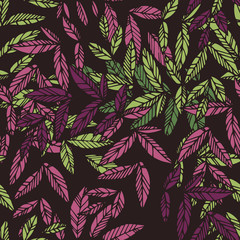 Seamless floral drammatic pattern