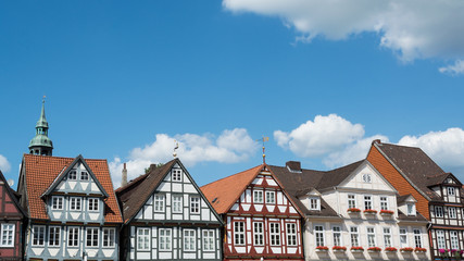 Half-timbered houses at the old town of Celle, Germany