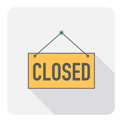 Closed sign. Vector Illustration.