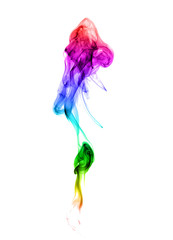 Abstract multicolored smoke