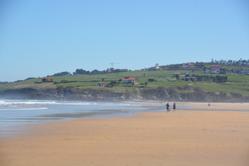 panoramica de la playa de oyambre, Cantabria