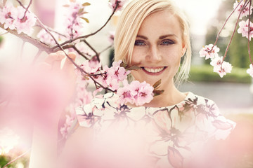 Fototapeta premium Sensual portrait of a spring woman