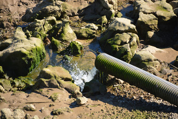 vertido toxico en un rio