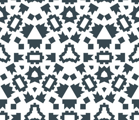 Naklejka premium dark monochrome color angular abstract geometric seamless patter