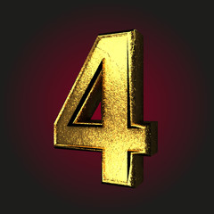 Obraz premium 4 letter of gold