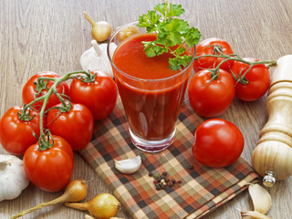 summer gazpacho soup with vegetables