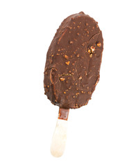 Ice cream in chocolate glaze on a stick