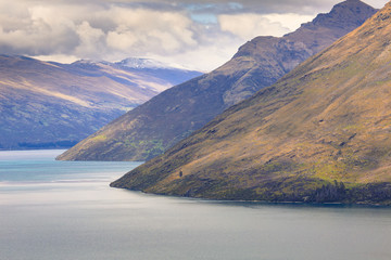 Queenstown view from above, Otago region, South Island, New Zeal