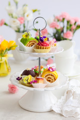 cakes for afternoon tea.