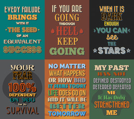 Unusual motivational and inspirational quotes posters. Set 1.