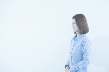 ブルーイメージポートレート(カラーシャツ)