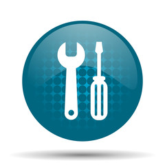 tool blue glossy web icon