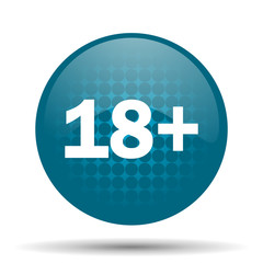 Obraz premium adults blue glossy web icon