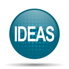 ideas blue glossy web icon
