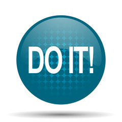 do it blue glossy web icon