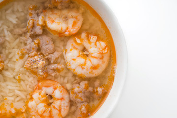 rice soup with shrimp