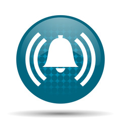 alarm blue glossy web icon