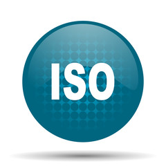 iso blue glossy web icon