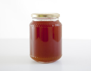 honey jar isolated on white background