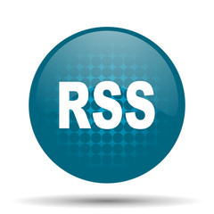 rss blue glossy web icon