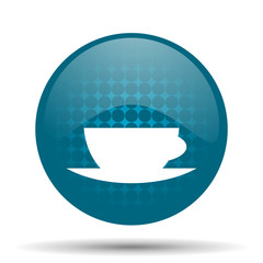 espresso blue glossy web icon