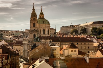 Fototapeta premium Summer panorama of Prague, Czech Republic