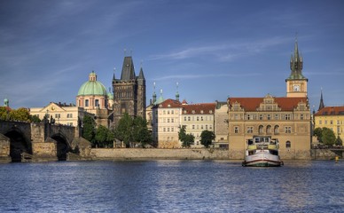 Fototapeta premium Summer panorama of Prague, Czech Republic
