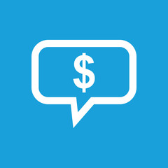 Obraz premium Thinks about money white icon