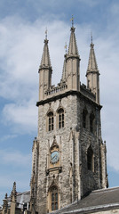 Fototapeta na wymiar A Very Unusual Ancient Church Tower Building.