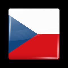 Flag of Czech Republic. Glossy Icons