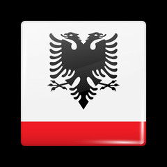 Flag of Albania. Glossy Icons