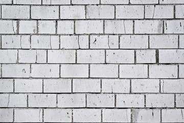 Obraz premium Background Pattern of Old White Brick Wall Texture