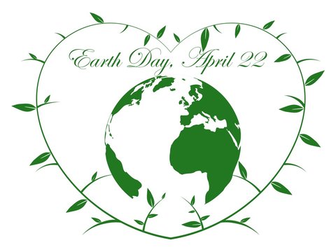 Earth Day Heart - illustration