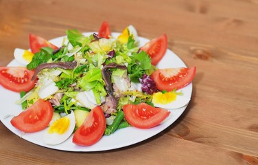 Salad with vegetables and greens